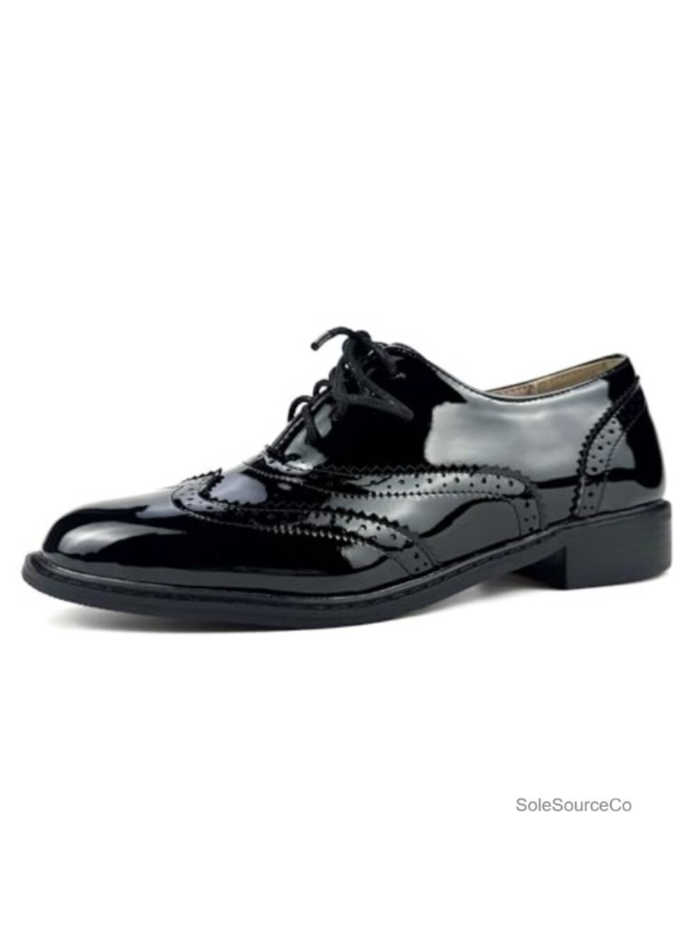 Vintage Saddle Oxford Shoes for Women 1950s Two Tone Patent Leather Lace Up